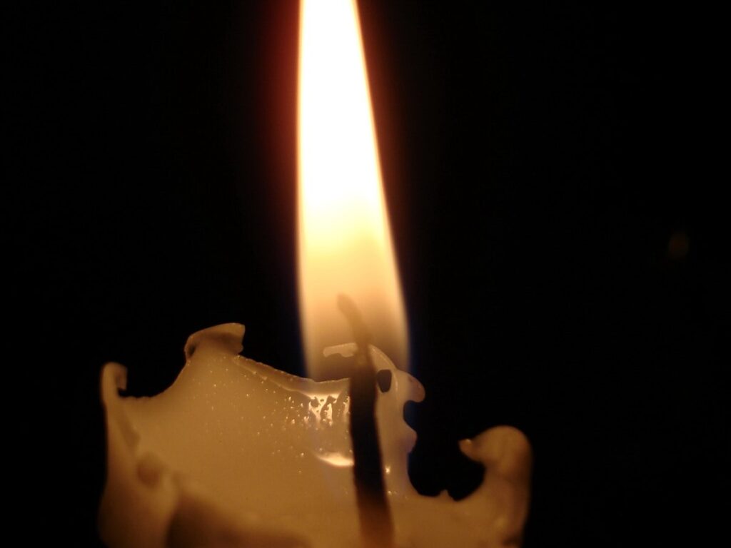 Candle burning